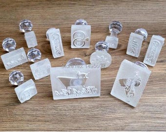 DIY Professional Custom Handmade Soap Stamps, Mini DIY soap Stamp Signature Letter,