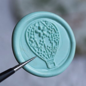 Heißluftballon Wachssiegel Stempel Kit, Hochzeitssiegel, Siegellack, Umschlag Wachssiegel, Wachsstempel Cutsom, Einladung Wachssiegel Stempel Kit