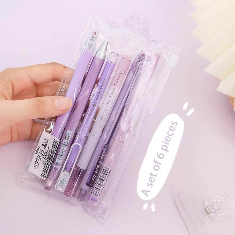 Gel Ink Pen 6pcs Set Planner Pens Kawaii Stationary Black Etsy