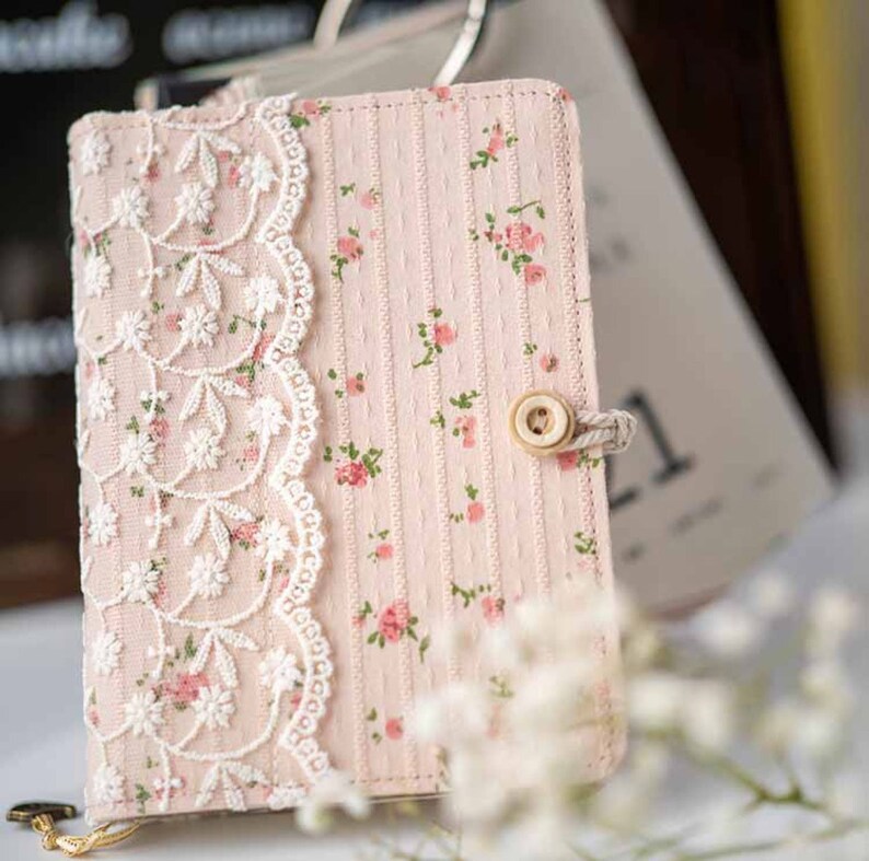 Personalized Lace Flower Embroidery Notebook, A5 A6 Jounal Notebook ...