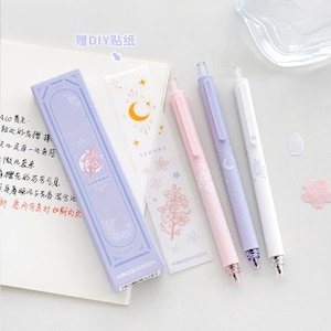 sakura pen, 3pcs set, gel pen, Cherry Blossom, kawaii stationary, three colors, Planner Pens, gel ink pen, back to school, school supplies