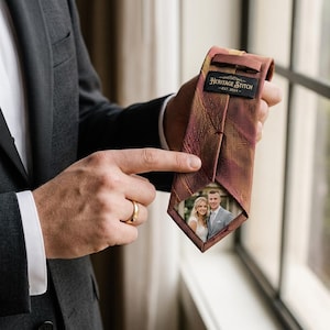 Personalised Photo Patch for Ties,Custom Photo Tie Patch for Wedding, Anniversary Present, , Groom Gift Favors,Father of the Bride