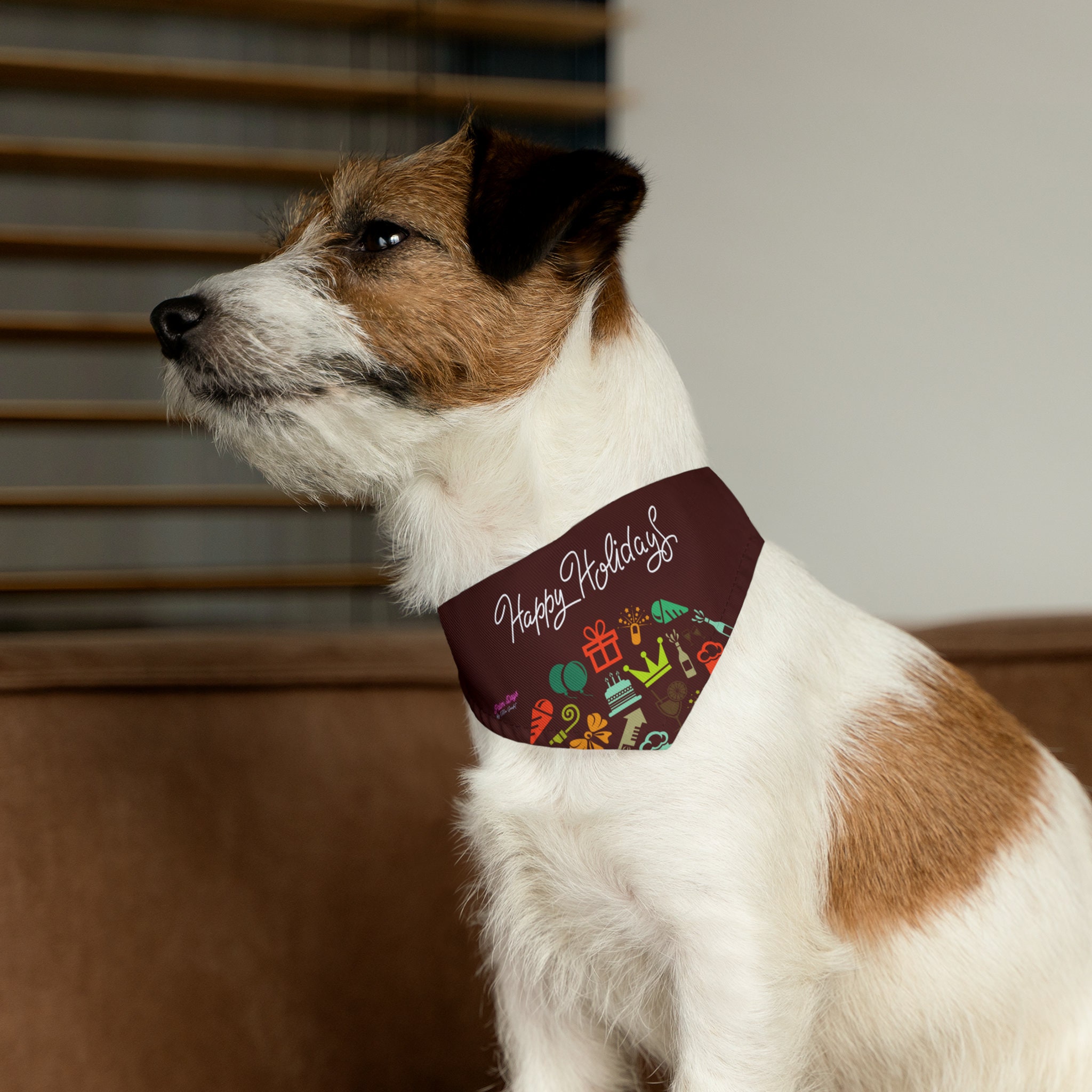 Discover Joyeuses Fêtes ! Fleurs Collier Bandana Pour Animaux De Compagnie