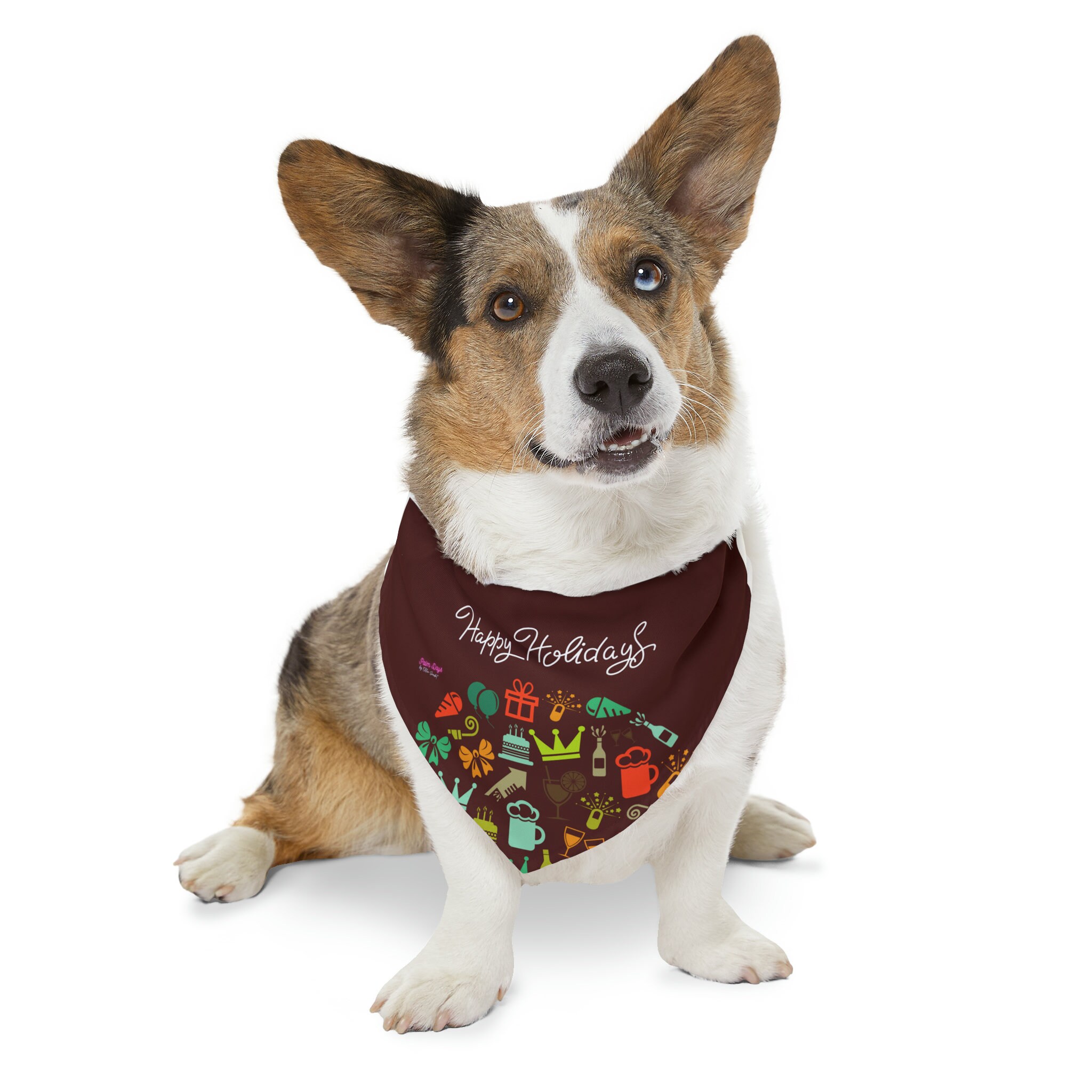 Discover Joyeuses Fêtes ! Fleurs Collier Bandana Pour Animaux De Compagnie