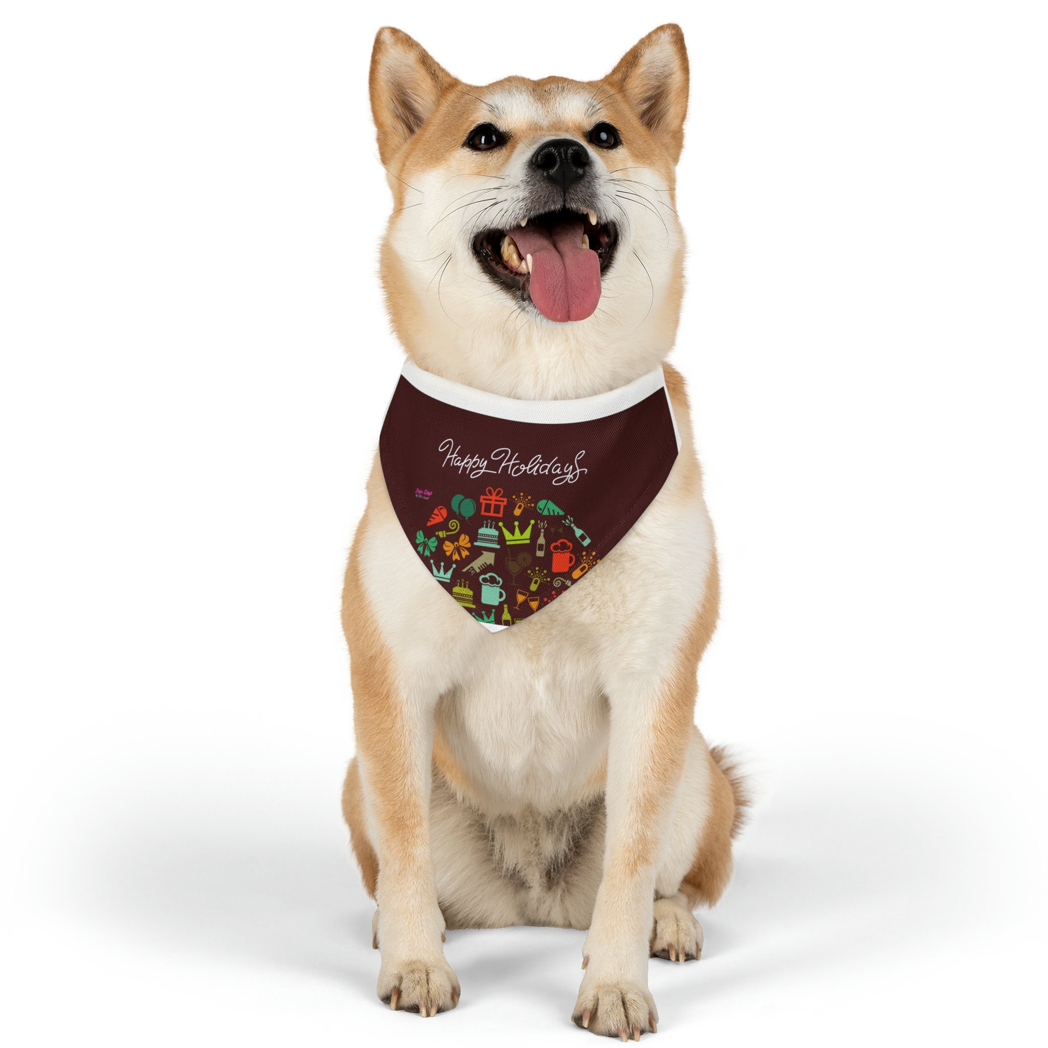 Discover Joyeuses Fêtes ! Fleurs Collier Bandana Pour Animaux De Compagnie