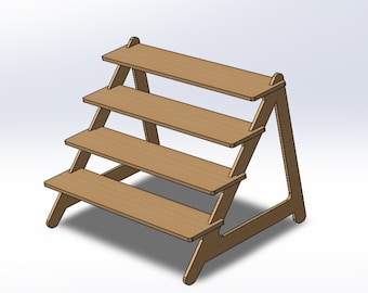 4 shelves display stand