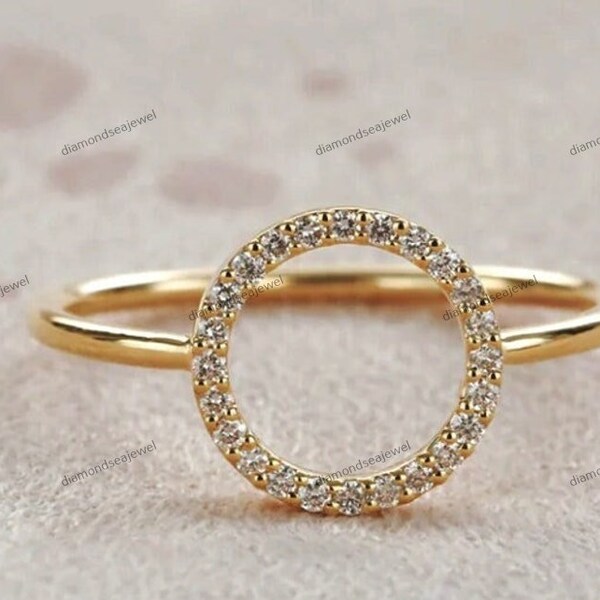 Hollow Circle Ring Etsy