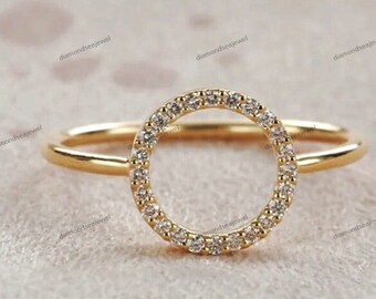 Hollow circle ring sale
