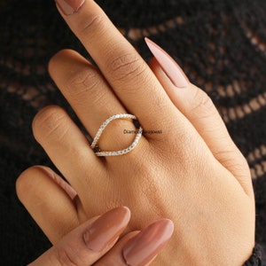 Enhancer Ring, Aggie  Ring, 14K Solid Yellow Gold Ring, Enhancer Wrap Guard Ring, Round Colorless Moissanite Engagement Ring, Wedding Ring