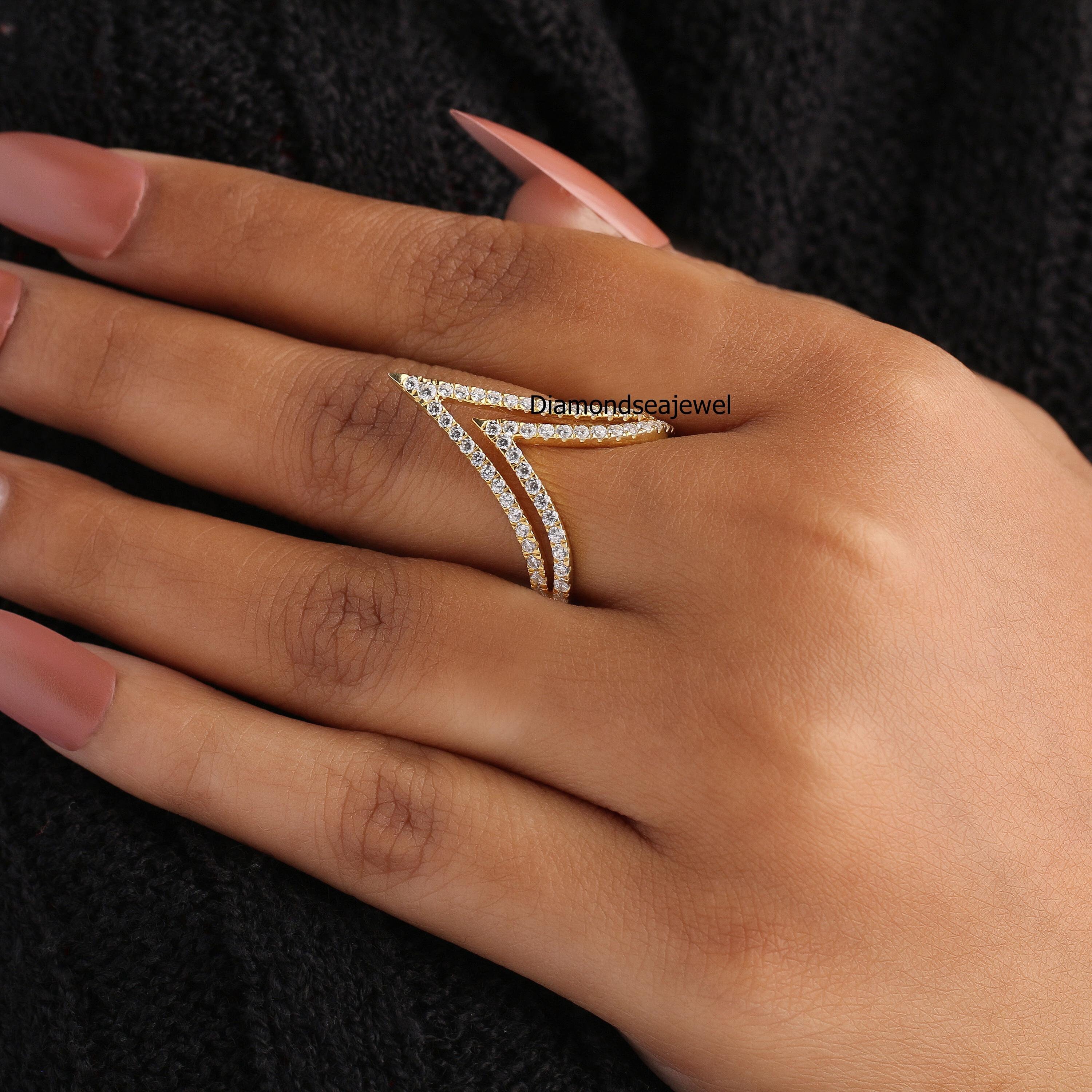Deep V Ring Etsy UK