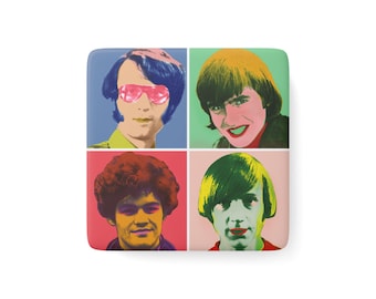 Calamita in porcellana Warhol Monkees, quadrata