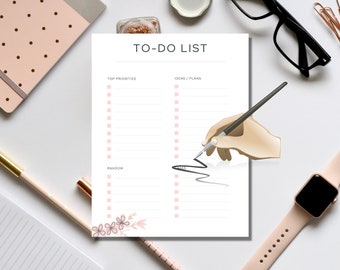 Modèle imprimable de liste de tâches, organisateur, liste de tâches quotidienne Planification quotidienne Priorisation de la liste de tâches