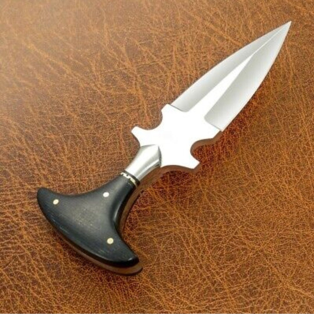 Personalized Double Push Dagger Knife Handmade Knife Fixed Etsy