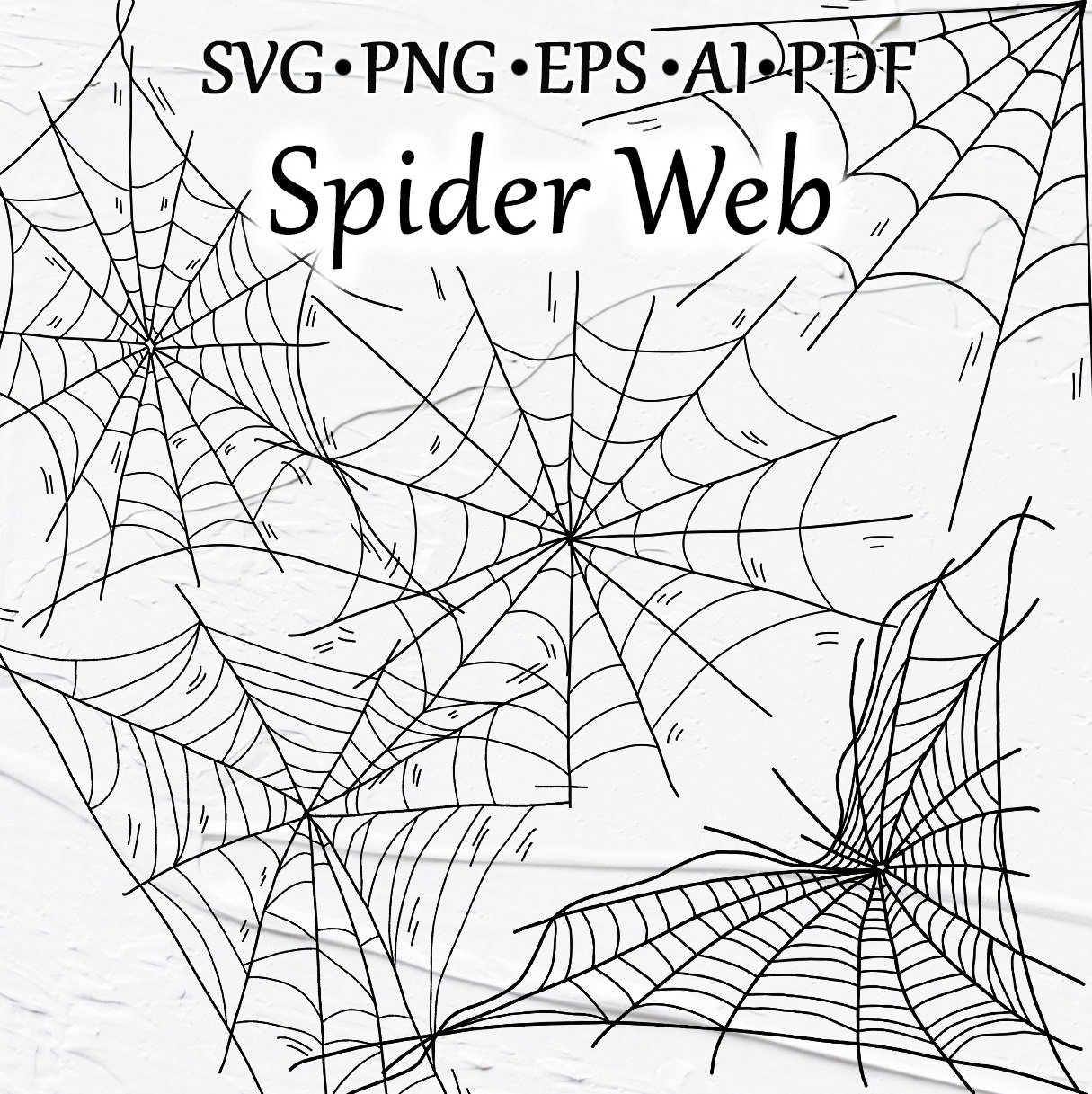 Spiderwebs Halloween SVG Clipart, Vector Spider Web Clipart