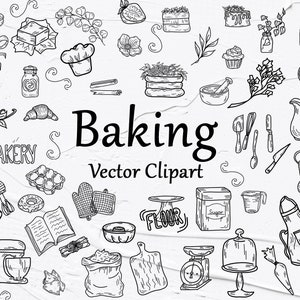 Baking pastry tools and kitchen cooking equipment Vector Image
