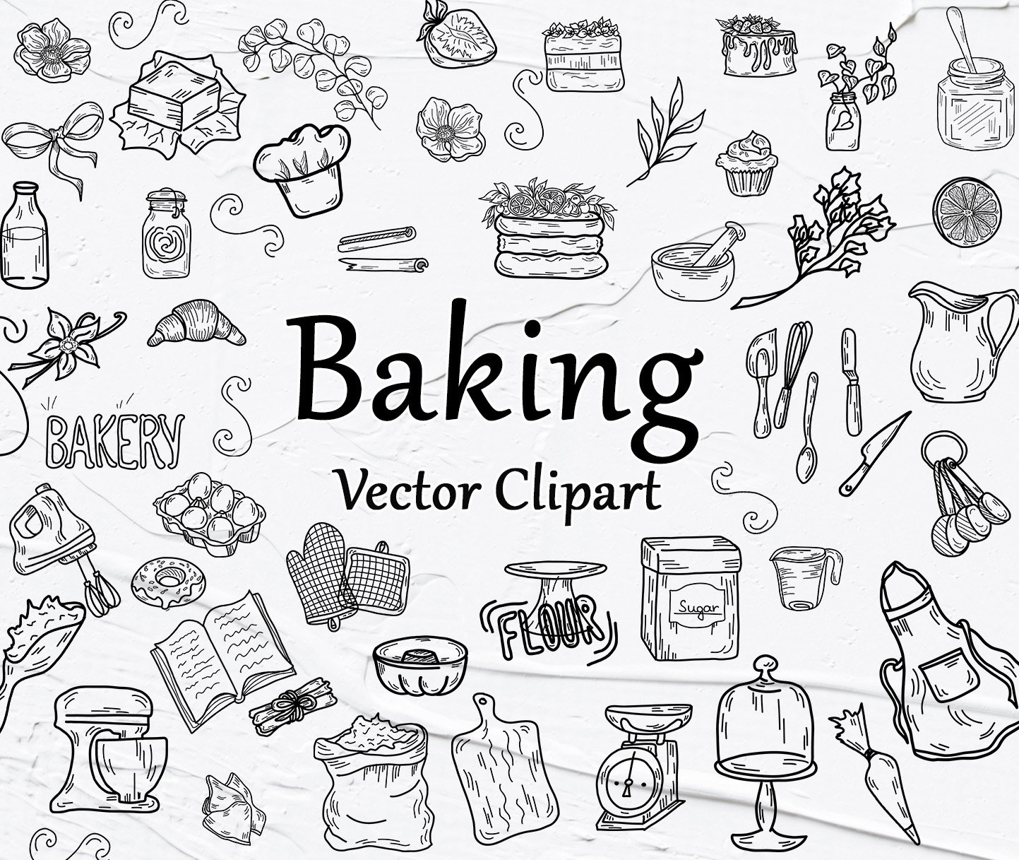 Baking Utensils Drawing