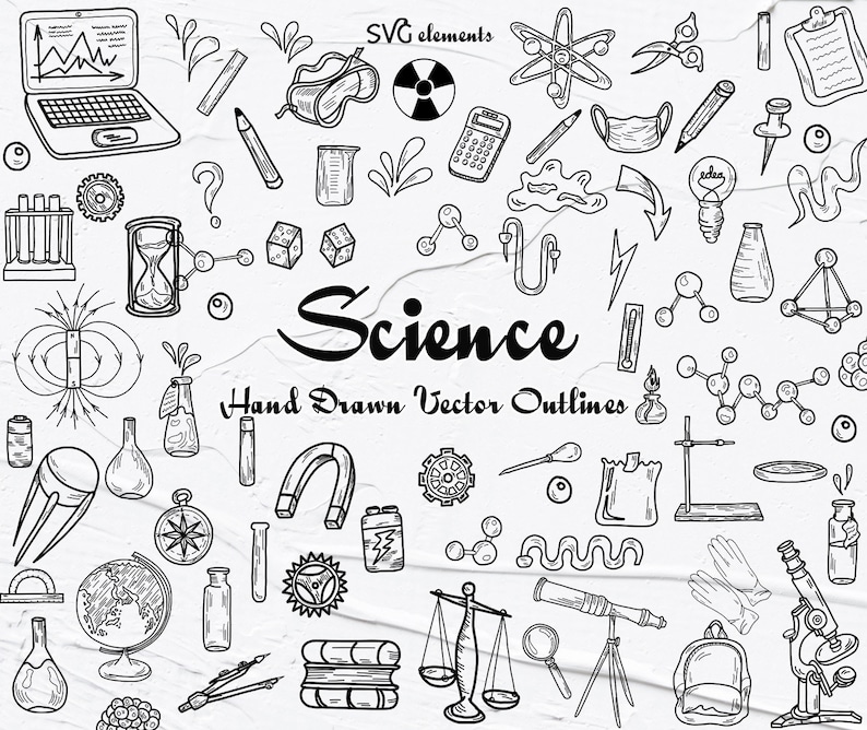 Science SVG Clipart, Vector Science Clipart, Chemistry Cliparts