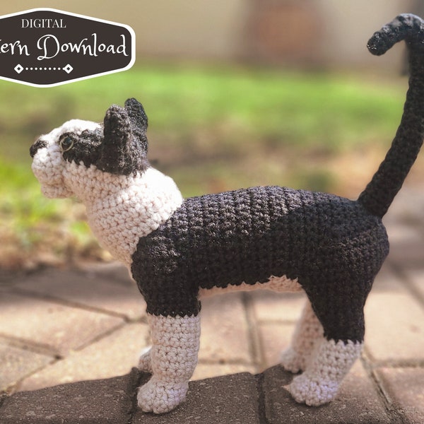 Tuxedo Cat Amigurumi Crochet - Digital Pattern Download