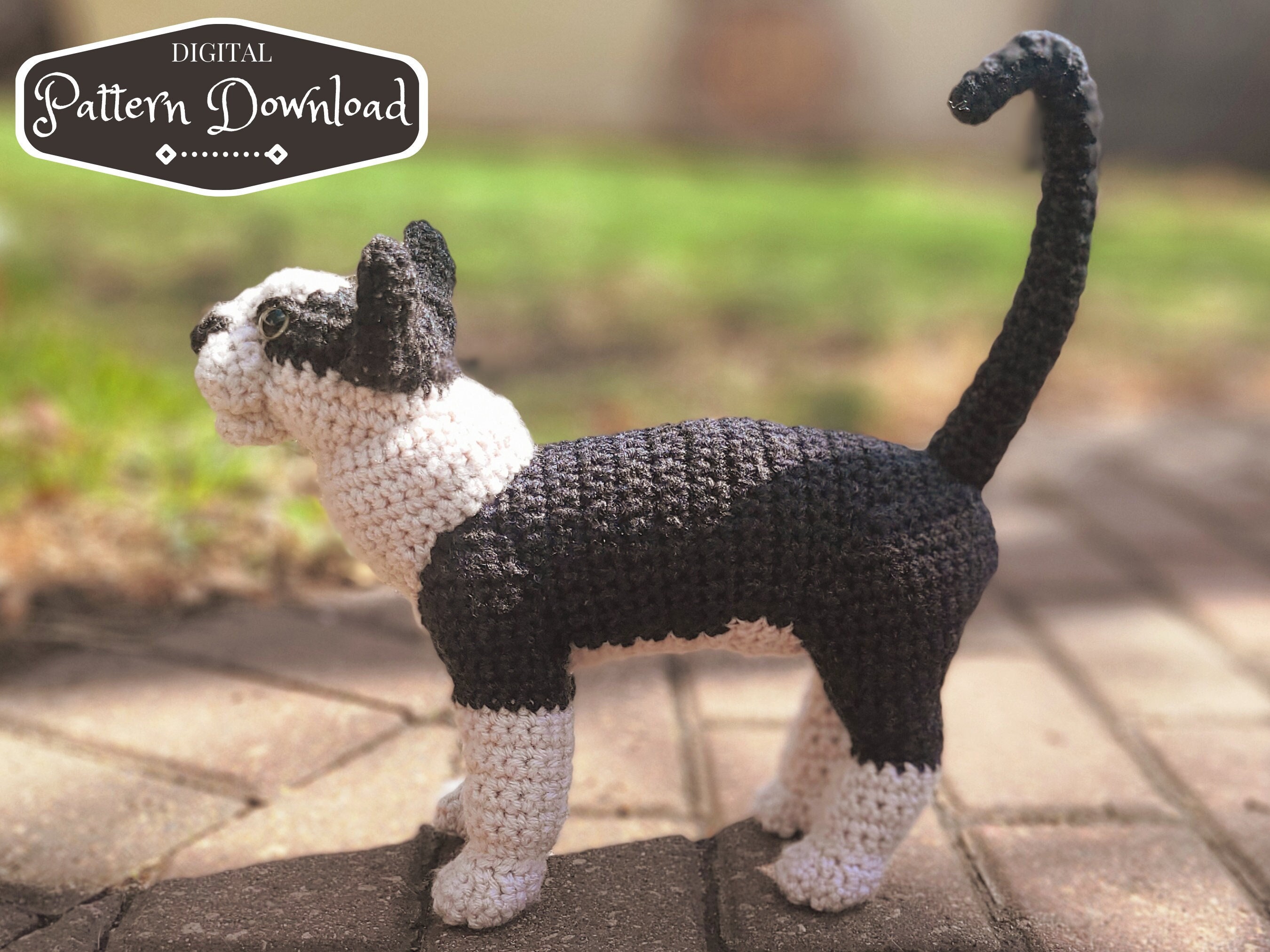 Tuxedo Cat Amigurumi Crochet Digital Pattern Download Etsy