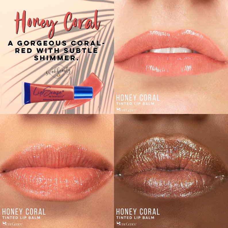 Lipsense Tinted Lip Balm Honey Coral Etsy