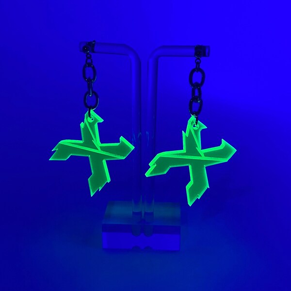 Excision Chain Earrings (excision jewelry, rave jewelry, festival wear, EDM gifts, music festival)