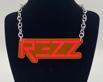 Rezz Necklace (rave jewelry, music festival, rezz merch, music festival, edm gifts)