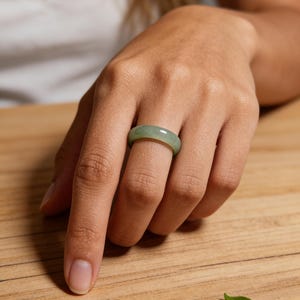 Authentic Green Jade Ring (Burmese Jadeite)
