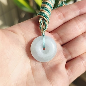 Jade Pendant Necklace Authentic Burmese Donut Jadeite Green Jade Pendant Necklace Grade A