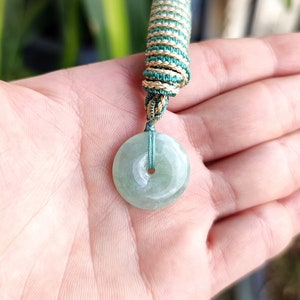 Jade Pendant Necklace Authentic Burmese Donut Jadeite Green Jade Pendant Necklace Grade A