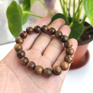 Wood Bracelet Authentic Rosewood Natural Wood Beaded Bracelet