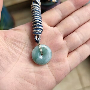 Jade Pendant Necklace Authentic Burmese Donut Jadeite Green Jade Pendant Necklace Grade A