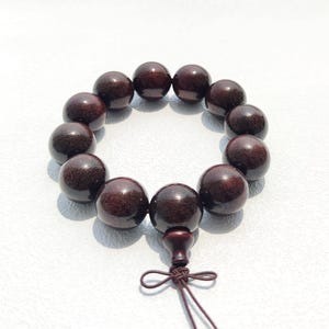Wood Bracelet Authentic Black Sandalwood Large Natural Wood Beaded Bracelet for Men