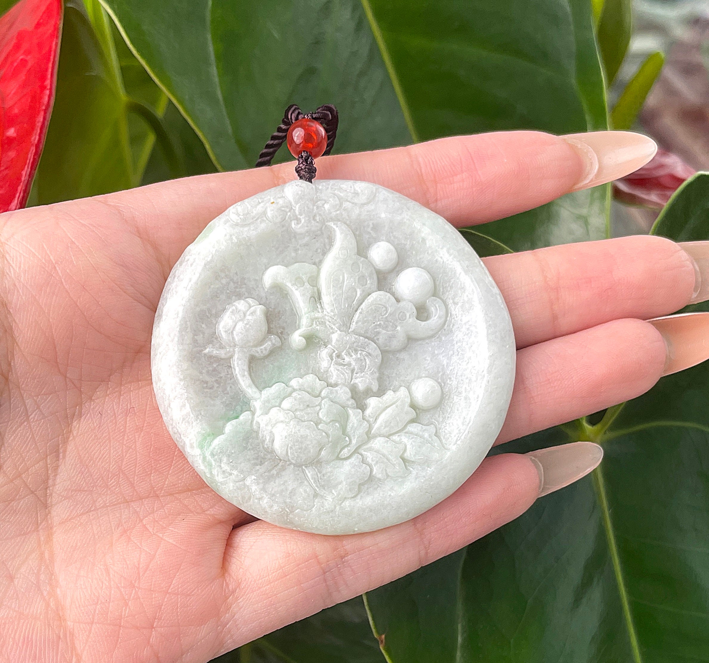 本物の翡翠 ビルマ産 風景翡翠 ペンダントネックレス グレードA - Etsy