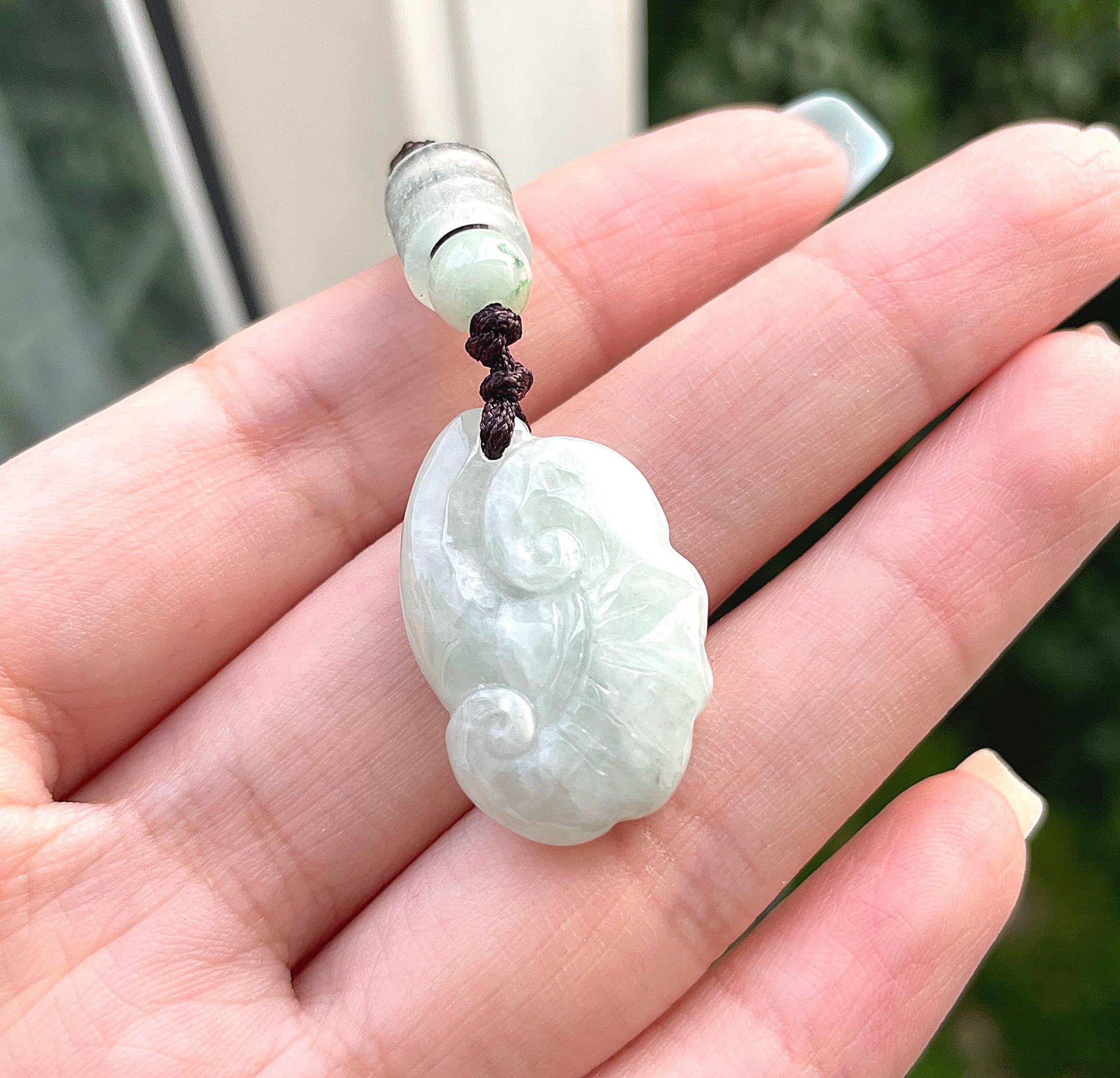 本物のビルマ産翡翠ペンダントネックレス（グレードA） - Etsy 日本