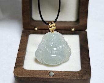 本物の翡翠製笑仏ペンダントネックレス - Etsy 日本