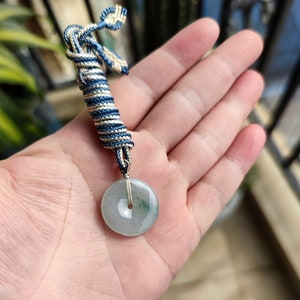 Jade Pendant Necklace Authentic Burmese Donut Jadeite Green Jade Pendant Necklace Grade A