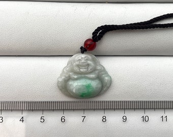 本物の翡翠、本物の翡翠、笑う仏陀のペンダントネックレス - Etsy 日本