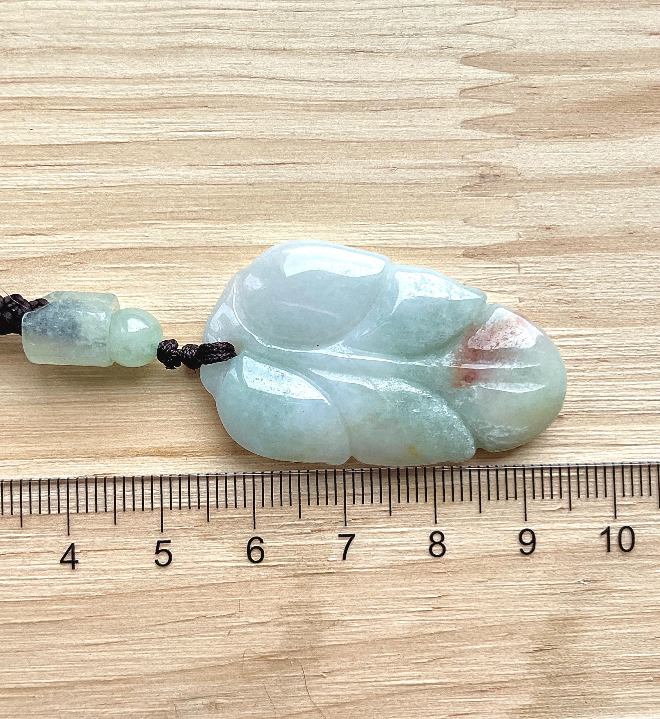 本物のビルマ産太極拳八卦翡翠ペンダントネックレス（グレードA