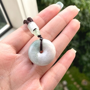 Jade Pendant Necklace Authentic Burmese Donut Jadeite Jade Pendant Necklace Grade A