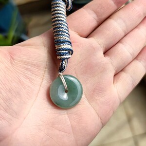Jade Pendant Necklace Authentic Burmese Donut Jadeite Green Jade Pendant Necklace Grade A