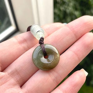Jade Pendant Necklace Authentic Burmese Donut Jadeite Jade Pendant Necklace Grade A