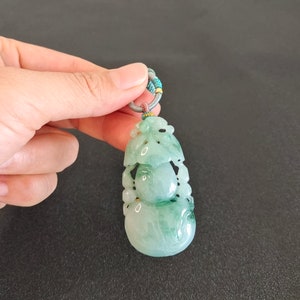 Certified Burmese Jadeite Jade Pendant Necklace Green Jade Pendant Grade A