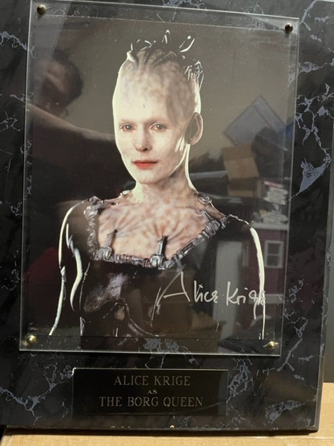 Star Trek Actress Alice Krige Queen Autographed Photo From Star Trek First Contact With