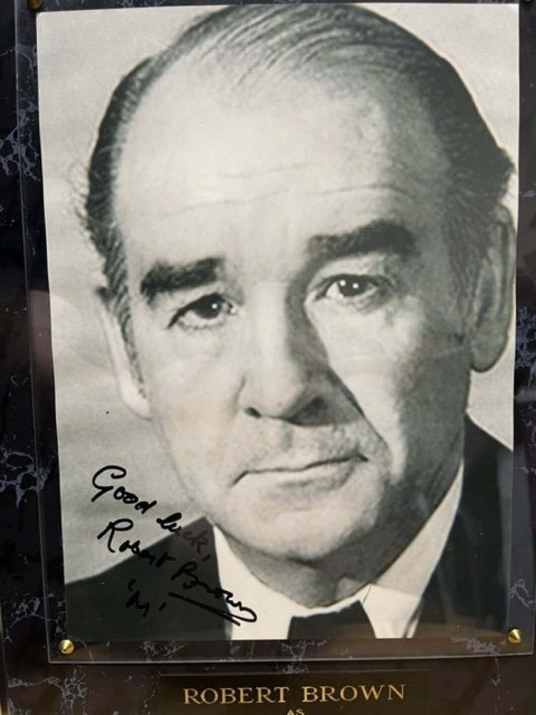 James Bond Boss M Brown Autographed From