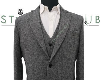 Men's 1920s Grey Tweed 3 Piece Suit