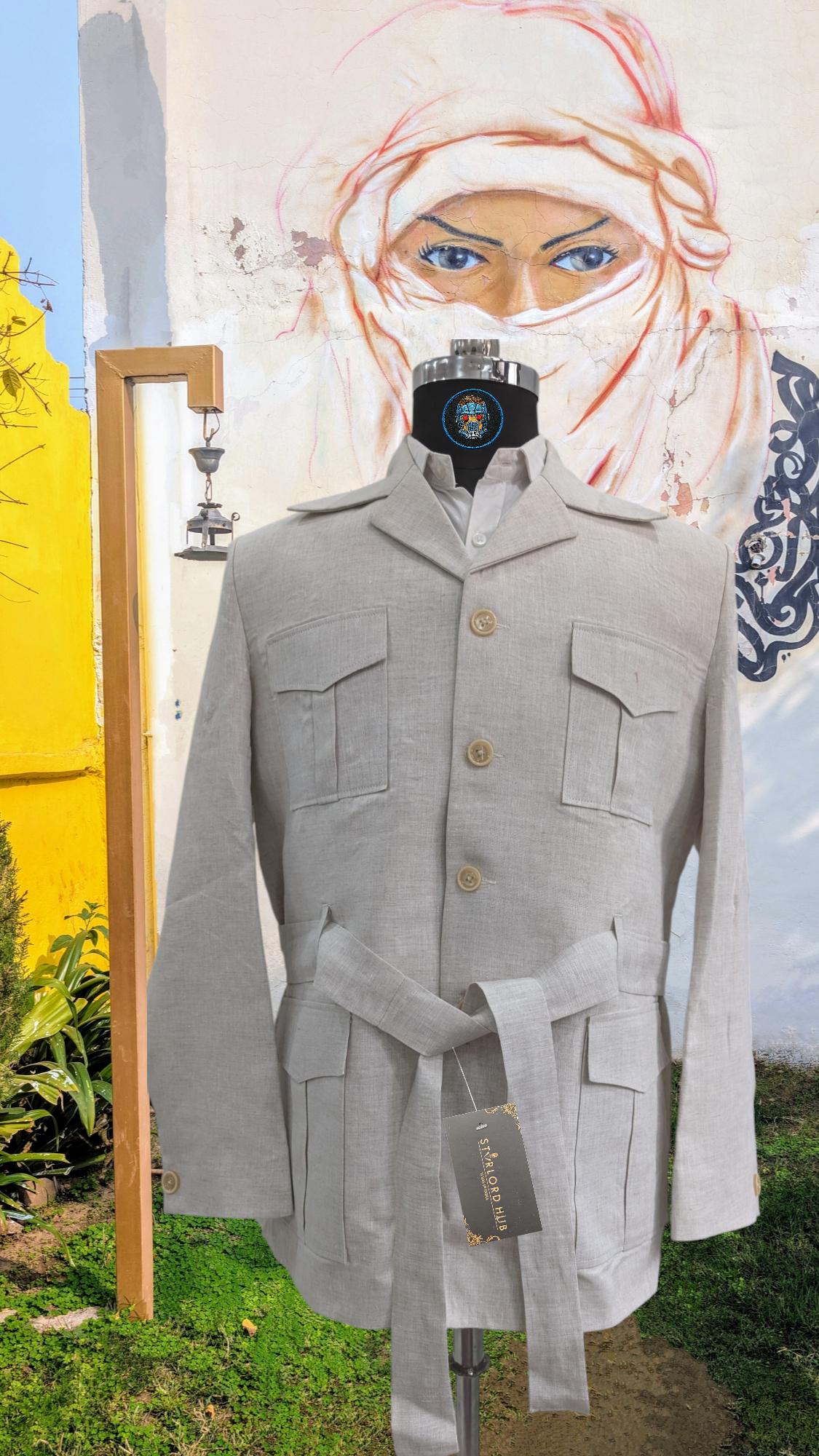 【史上最も激安】 Vintage Linen Etsy - Men 36 Jacket ジャケット・アウター