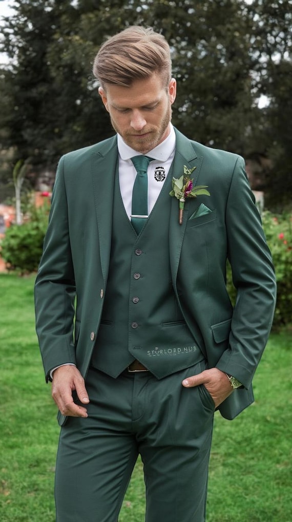 Fermacravatta Uomo Bodhi2000 Con Colletto Bilanciere | Accessorio Elegante Verde Con Strass - Foto 12