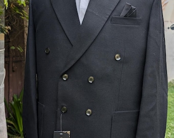Mod Black & White Double Breasted 6 Button Suit 2-1 Pocket - Etsy
