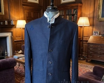 Vintage J. PRESS Navy Blue Flannel Double Breasted Blazer | 43 44 Vintage J. PRESS Navy Blue Flannel Double Breasted Blazer | 43 44