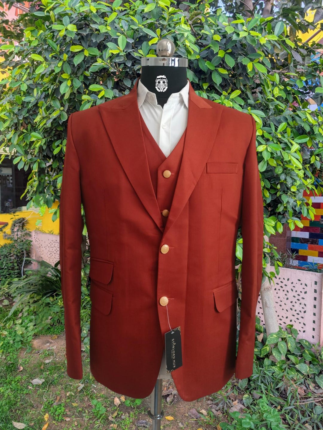 Men's Rustic 3 Piece Suit: Peak Lapel Wedding Suit - Etsy